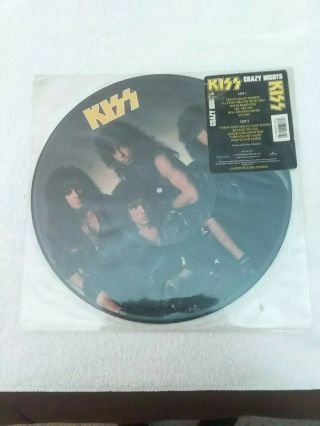 1987 Kiss Crazy Nights Picture Disc Lp 832 - 903 - 1q - 1 Rare Limited Edition