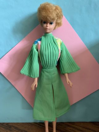 Vintage Barbie Clothing 1960’s Mod Skirt & Top Green