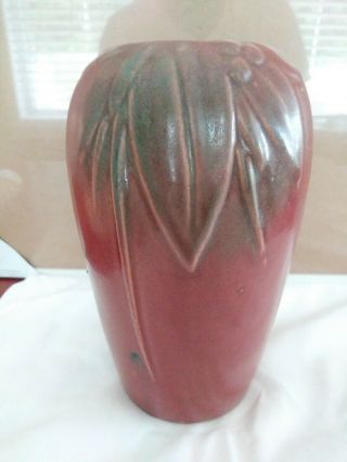 Antique Mulberry Nelson Mccoy Leaf And Berry Vase Arts And Crafts Mission 1920 