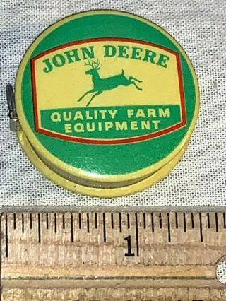 Antique Celluloid Tape Measure John Deere Quality Farm Equipment Plow Tractor