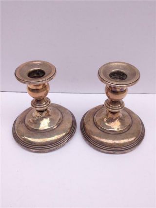 Vintage Frank M.  Whiting Sterling Weighted & Reinforced Candle Holders For Scrap