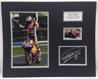 Rare Casey Stoner Motogp Signed Photo Display,  Autograph Honda Ducati
