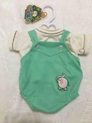 Authentic Vintage Cabbage Patch Kids Clothes Doll Outfit Overalls Canada Green