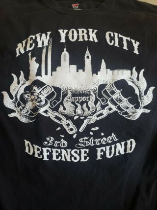 Hells Angels Defense Fund Tee Shirt.  Rare Nyc 3rd Street Sz.  M