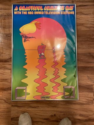 Vintage Peter Max Poster 24 X 36 A Summer Day With The Nbc Tv Stations