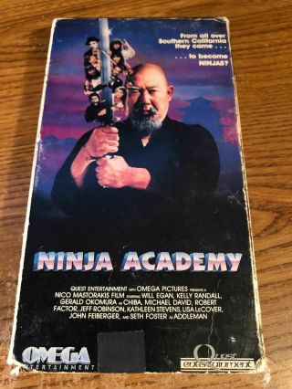 Ninja Academy Vhs Vcr Video Tape Movie Very Rare Omega