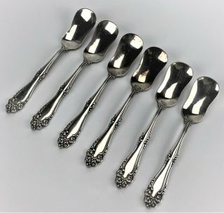 Set 6 Antique Holmes Edwards Silver Plate Flatware Imperial 1904 Ice Cream Spoon
