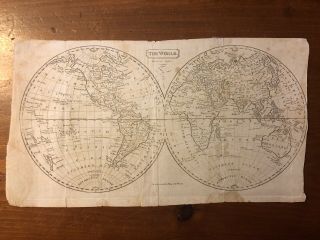 Early 19th C Arrowsmith Map Of The World