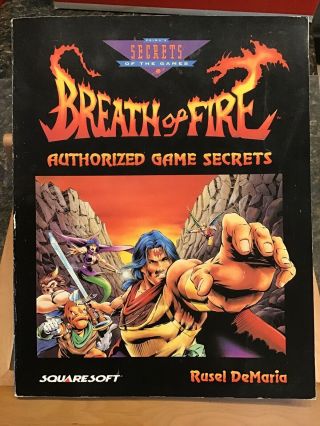 Breath Of Fire Strategy Guide Squaresoft Video Games Rare Collectible 1994