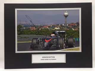 Rare Jenson Button Mclaren F1 Signed Photo Display,  Autograph Formula One