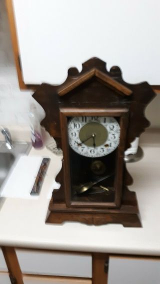 Antique Mantle Kitchen Clock Movement From H&w Perrin Co Toronto.
