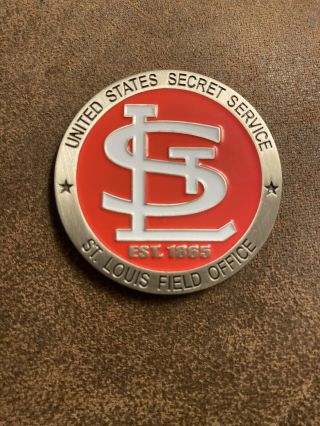 Rare St.  Louis Usss United States Secret Service President Challenge Coin