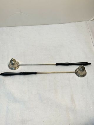 Pair Vintage Gorham Sterling Silver 925 760 Candle Snuffer 9.  5 " Long