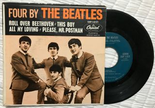 The Beatles - Four By The Beatles 45 Rpm Capital Records Eap 1 - 2121 Rare
