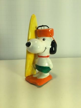 Rare Vintage Peanuts Snoopy Ceramic " Surfer Dude " 1966