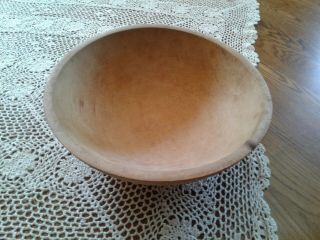 Antique WOODEN BOWL Primitive Dough Bowl 13 