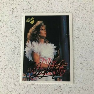 Miss Elizabeth Signed Autographed Rare 1990 Wwf Classic Card Wwe A 11