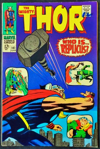The Mighty Thor 141 Vf 8.  0 Replicus Stunning Jack Kirby Art Rare