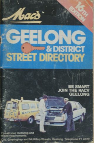 Mac’s Geelong & District Street Directory 16th Edition