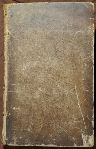 1834 Old Leather Antique Book / Plutarch 