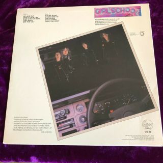 RARE 1981 GIRLSCHOOL HIT AND RUN LP 1ST US PRESS STIFF EX,  /NM UK METAL PUNK KBD 3