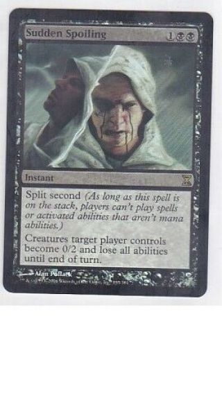 Mtg Foil Time Spiral Sudden Spoiling Nm Magic The Gathering Rare Black Instant