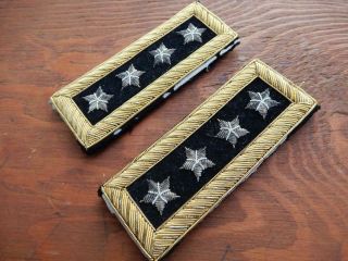 Rare Matched Set Of Indian Wars - Civil War 4 Star Generals Shoulder Boards