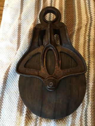 Vintage/antique Louden A23 Cast Iron,  Hay Trolley,  Line Pulley,  Barn Pulley