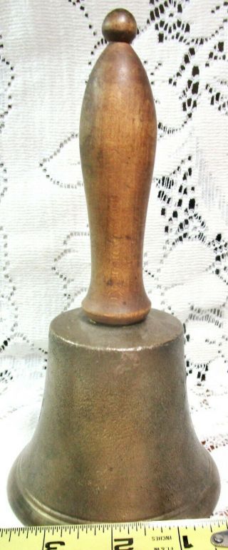 Antique Brass School Bell From South Dakota