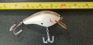 Vintage Bagley Fishing Lure Square Bill All Brass Blk/white