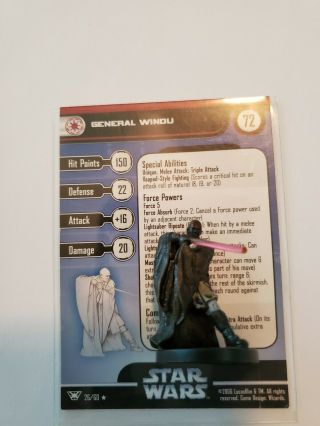 General Windu - 26 Star Wars Miniatures » Champions Of The Force Rare