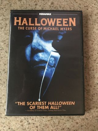 Halloween 6: The Curse Of Michael Myers (dvd,  2000) Rare Hard To Find