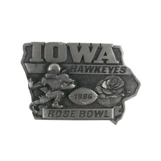Vintage 1986 Rose Bowl Belt Buckle Iowa Hawkeyes Football Limited Edition Rare