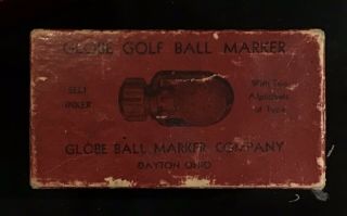 Antique Golf Metal Mechanical Golf Ball Marker - Globe