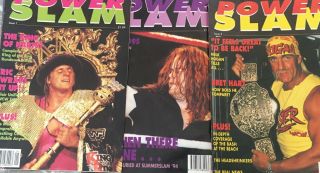 Wwf Rare Power Slam Magazines Issues 1 - 3 Rare 1990’s Wrestling Wwe