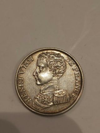 Franc Argent Silver Rare Henri V 1831 Pretendant