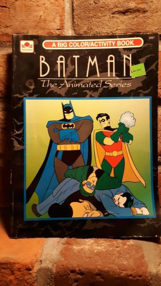 Batman The Animated Series Color & Activity Golden Book 1993 Rare Dc Comics Vtg