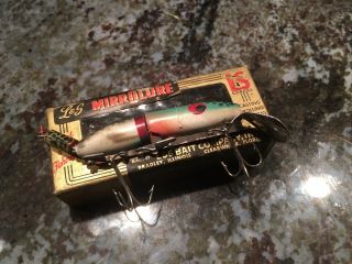 Vintage L&s Mirrolure Fishing Lure Antique Tackle Box Bait Bass Musky Walleye