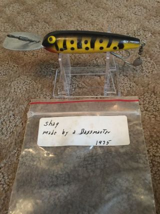 Vintage Crankbait Homemade Lure Made By A Bassmaster In 1975.  Shag Fishing Lure.