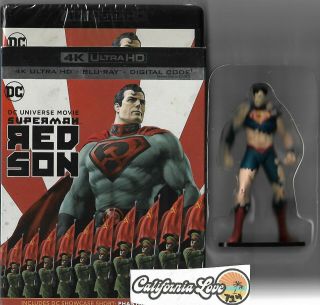 Superman Red Son 4k Ultra Hd,  Blu - Ray,  Death Figure Rare ✔☆mint☆✔ No Digital