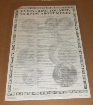 Everything You Need To Know About Money 1982 Poster 34x22 Rare Murphy’s Law