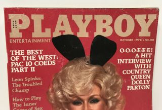 Playboy October 1978 DOLLY PARTON MARCY HANSON Centerfold Cheryl Tiegs GOOD RARE 3