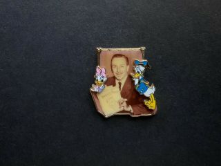 Walt Disney With Donald And Daisy Duck Disney Rare Htf Pin 47182