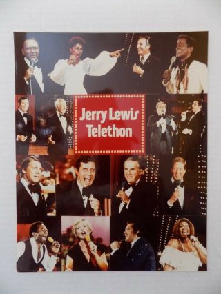 Jerry Lewis Telethon Photo Montage 8 " X 10 " Frank Sinatra Sammy Davis Htf Rare