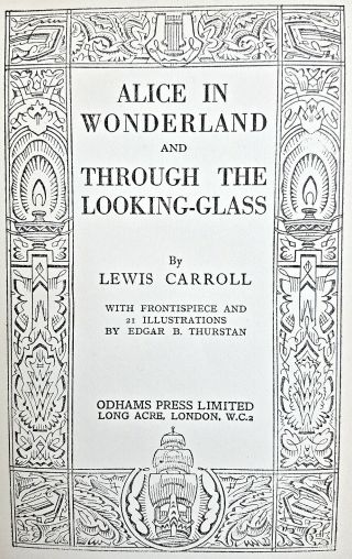 1931 ALICE IN WONDERLAND Alice ' s 1ST EDITION Adventures RARE Child LEWIS CARROLL 3