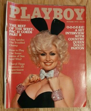 Vintage Playboy October 1978 Dolly Parton Leon Spinks Cheryl Tiegs Marcy Hanson