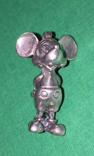 Antique Sterling Silver 3 - D Mickey Mouse Charm Walt Disney Vintage.  925 Jewelry