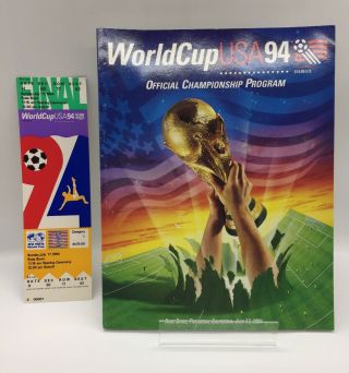 Rare Brazil V Italy 1994 World Cup Final Programme,  Ticket Usa 94 Wm
