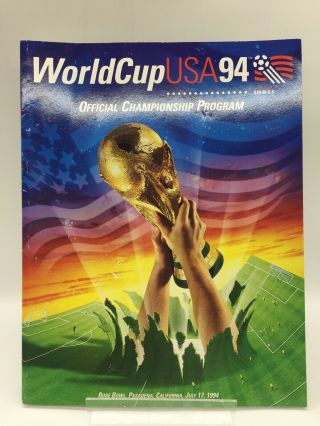 RARE Brazil v Italy 1994 World Cup Final Programme,  Ticket USA 94 WM 2
