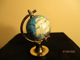 Miniature 4 " Vintage World Globe Map Japan